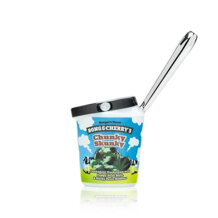 HEMPER Bong & Cherry’s Ice Cream Glass Hand Pipe