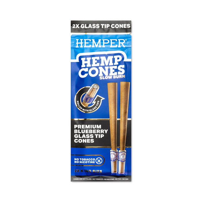 Pre-Rolled King Size Glass Tipped Hemp Cones | 2PK
