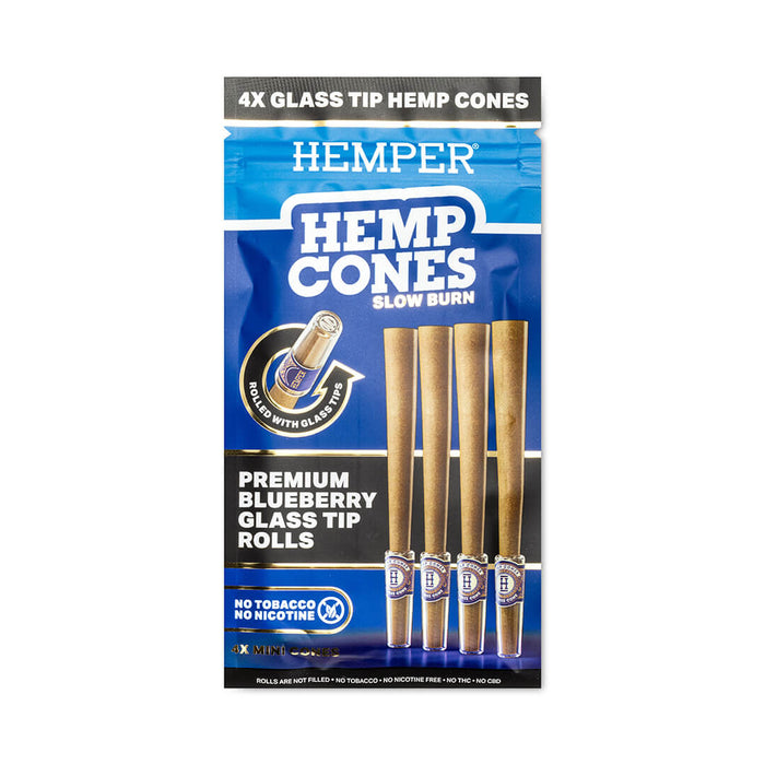Pre-Rolled Mini Size Glass Tipped Hemp Cones | 4PK