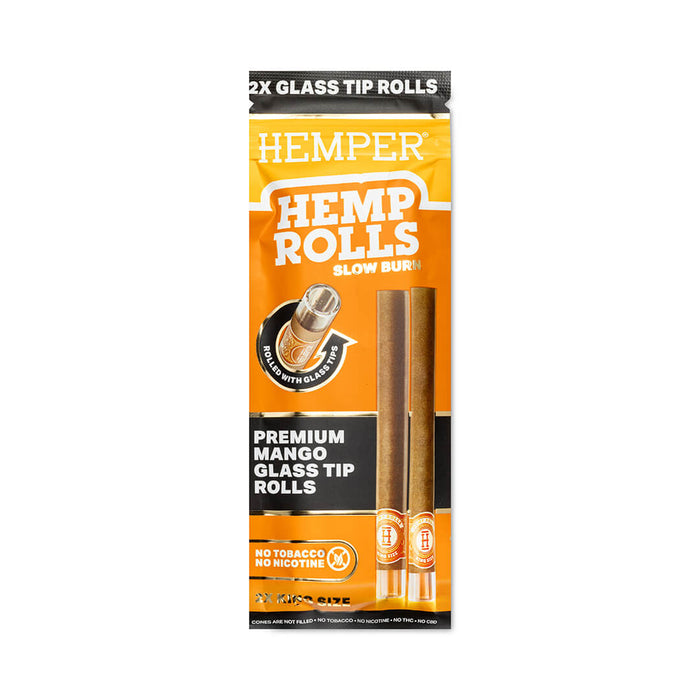 Pre-Rolled King Size Glass Tipped Hemp Rolls | 2PK