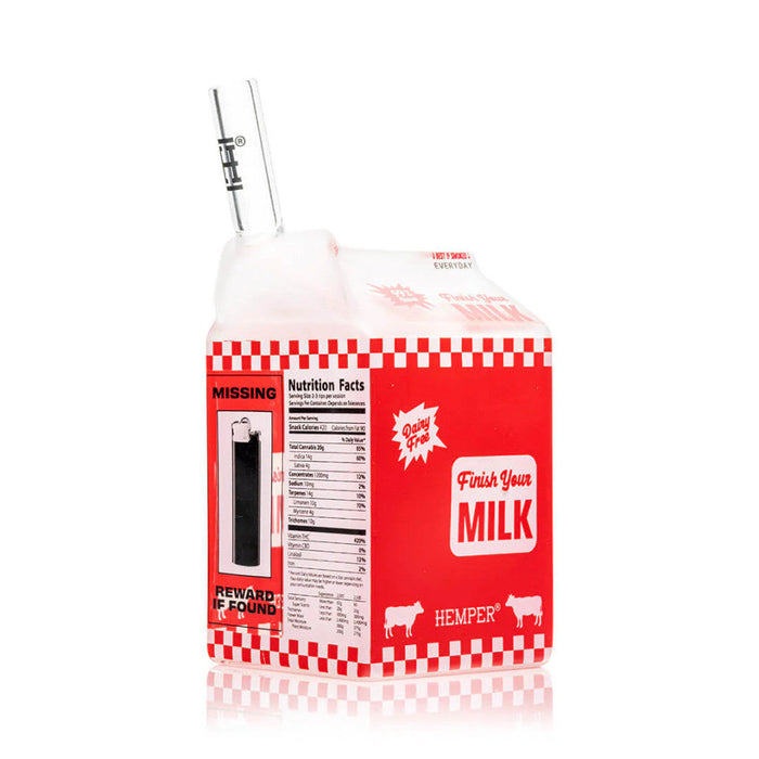 Hemper Weedies Milk Carton Glass Bong