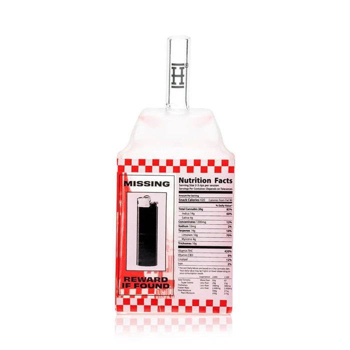 Hemper Weedies Milk Carton Glass Bong
