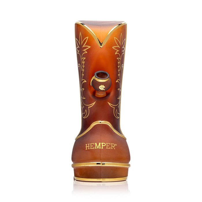 Hemper 9″ Wild West Cowboy Boot XL Glass Bong