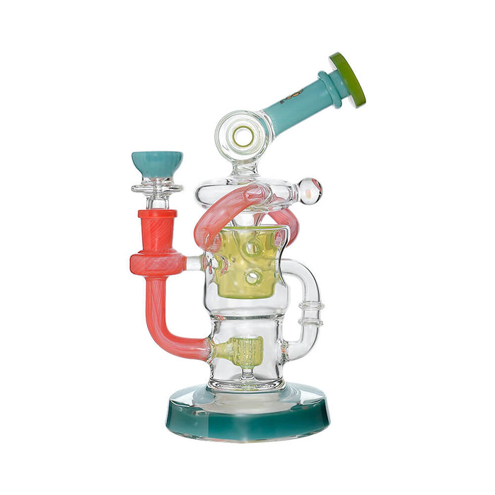 Calibear 8" Honeycomb Twisted Recycler Dab Rig