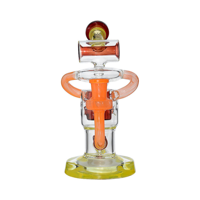 HONEYCOMB TWISTED RECYCLER GLASS RIG