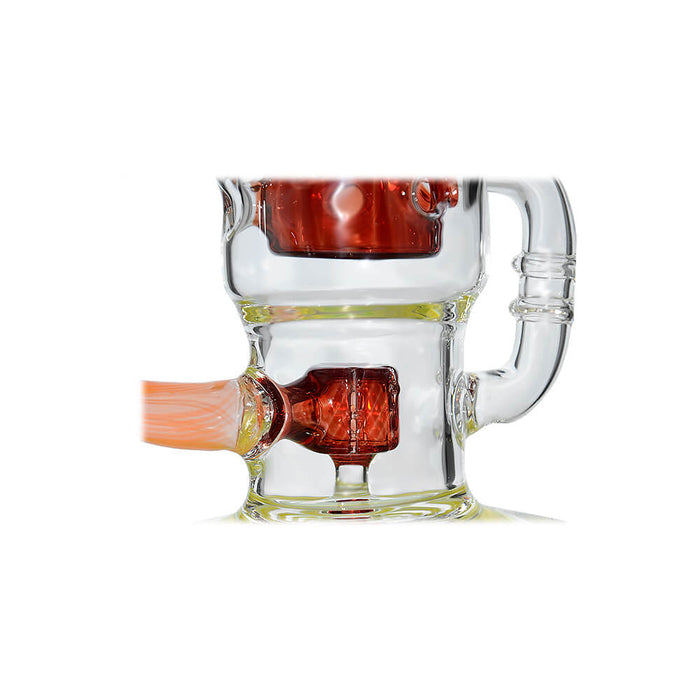 HONEYCOMB TWISTED RECYCLER GLASS RIG