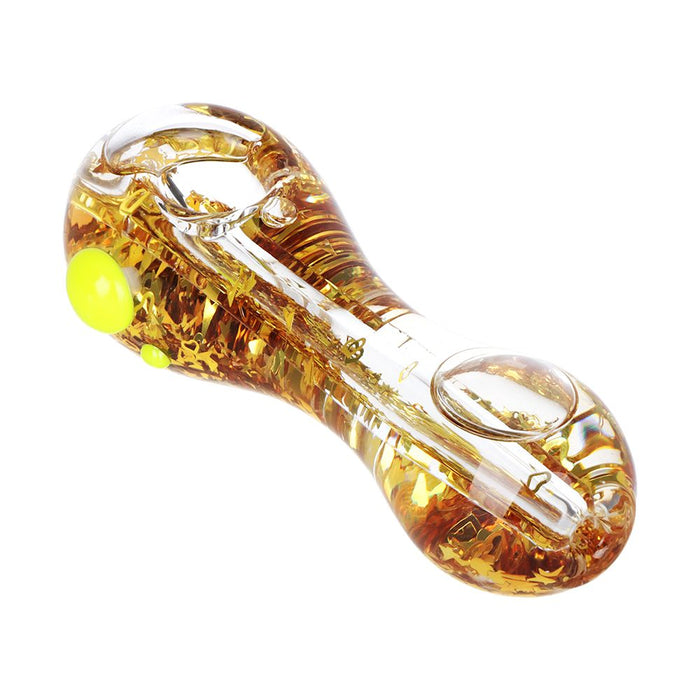 4CT BUNDLE - SeshGear Glycerin Sparkle Spoon Pipe - 5" / Blue, Clear, Orange, Purple