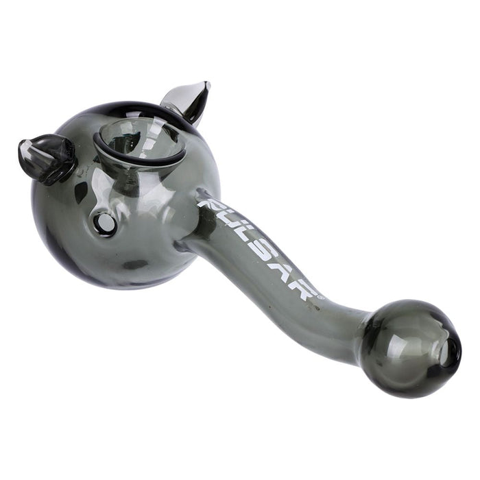 3CT BUNDLE - Pulsar Black Cat Glass Hand Pipe - 5"