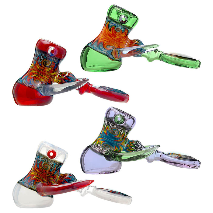 Heady Wigwag Hammer Pipe | Handcrafted Calibear Glass Artwork