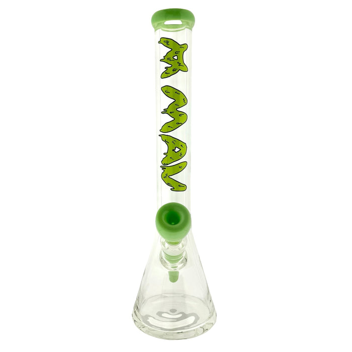 THE SLIMER 9mm 18" thick slime colored beaker bong+ matching stem and bowl