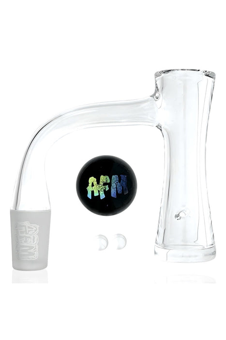 AFM Whirlpool Quartz Dab Banger Set, 20mm Flat-Top Premium Quartz Nail Kit with Auto Spinners & Pearls