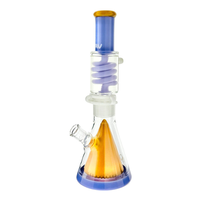 OS90 Oversized Slitted Pyramid Beaker Freezable Coil System Purple Butter