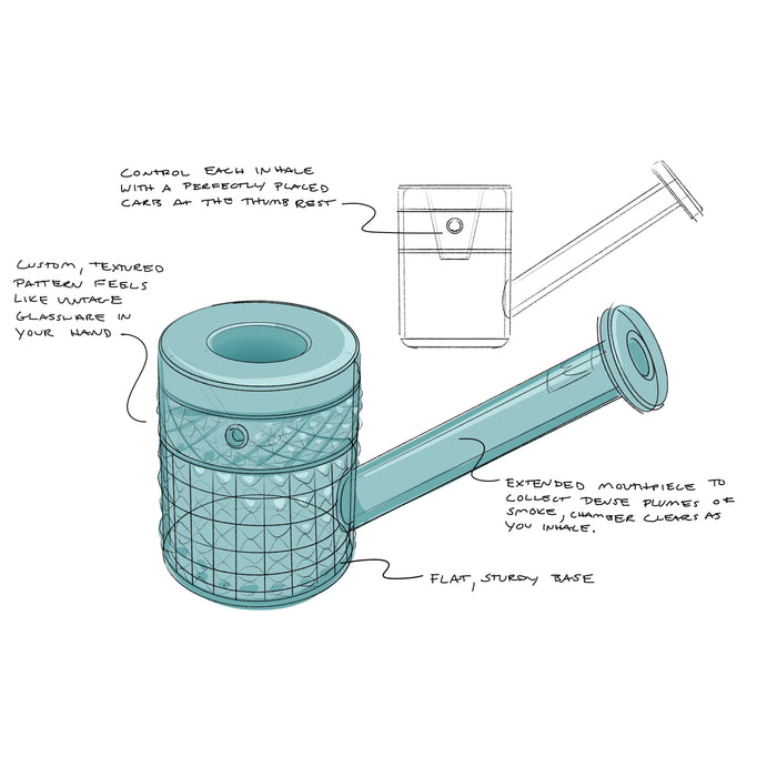 Twenties Collection Hand Pipe | Clear