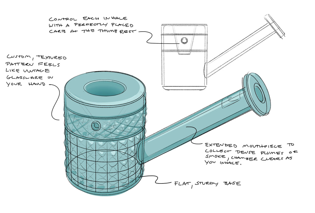 Twenties Collection Hand Pipe | Cobalt
