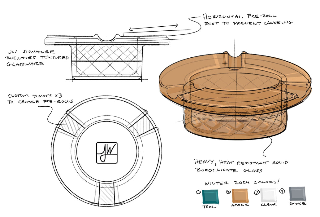 Twenties Collection Ashtray | Amber