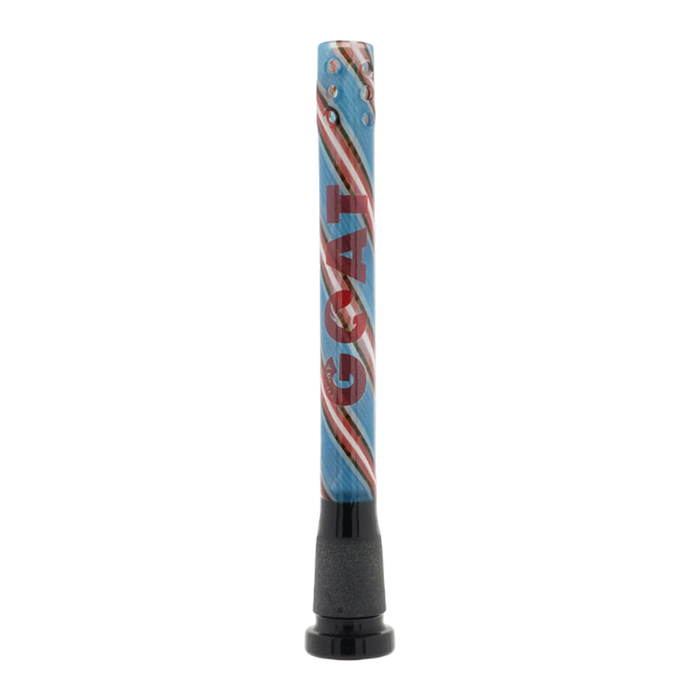 5" Lucky Goat swirly 12 hole Reversal Downstem - Blue