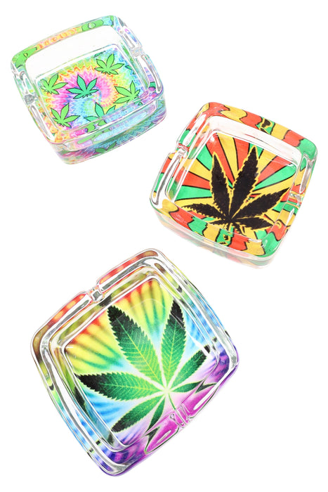 3.5″ Square Glass Ashtray – Pop Designs