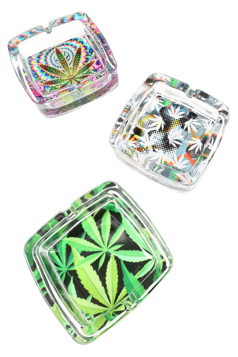 3.5″ Square Glass Ashtray – Pop Designs