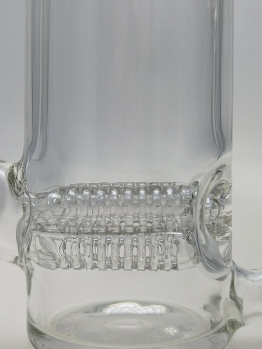 TAG - 8.25" Super Slit Gridded Triple Inline Ash Catcher w/ Recycling E.C. 50x5MM (18MM Male to 18MM Female)