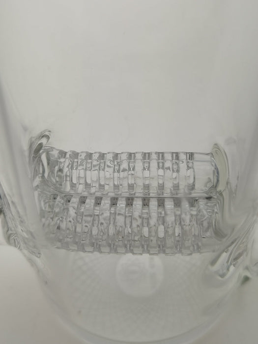 TAG - 8.25" Super Slit Gridded Triple Inline Ash Catcher w/ Recycling E.C. 50x5MM (18MM Male to 18MM Female)