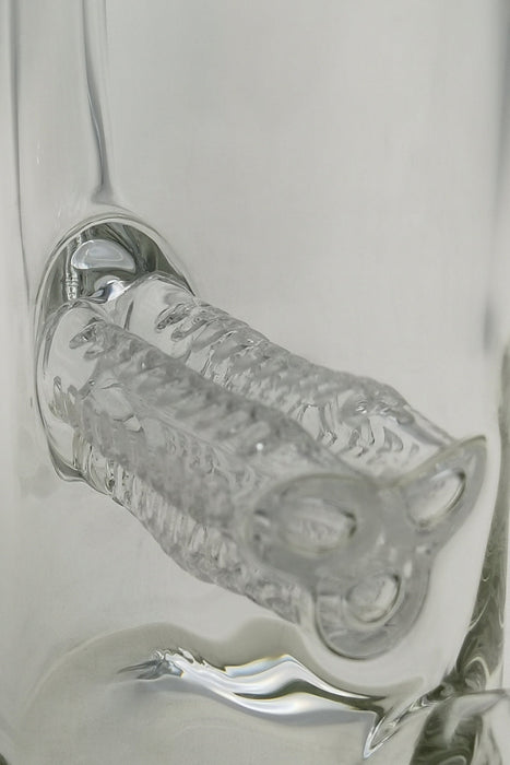 TAG - 8.25" Super Slit Gridded Triple Inline Ash Catcher w/ Recycling E.C. 50x5MM (18MM Male to 18MM Female)