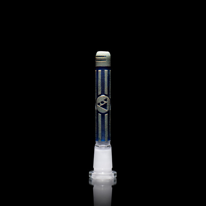 Universe Technicolor 4.75" Silver and Dark Blue Frit Downstem