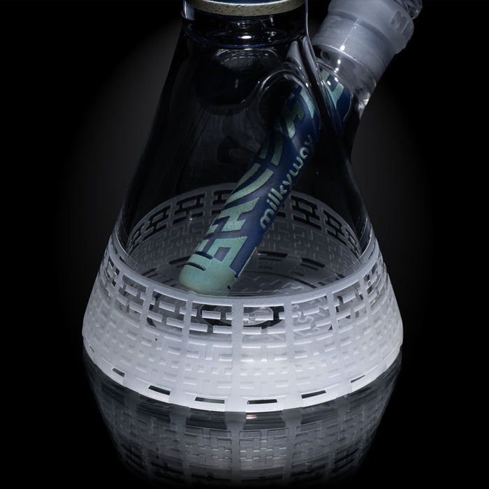 Light Blue Frit Oxidate 11" Glass Beaker Bong