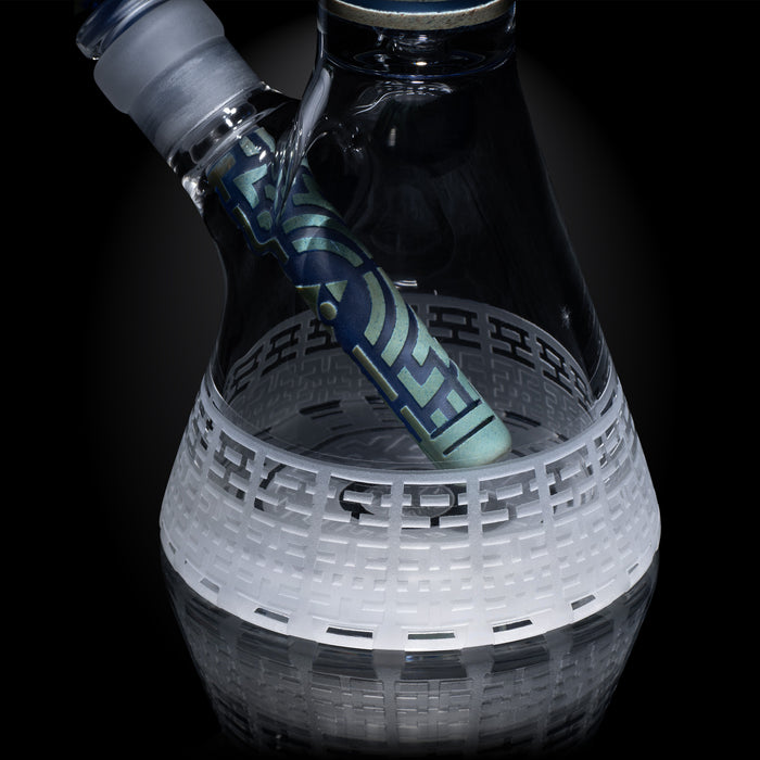 Light Blue Frit Oxidate 11" Glass Beaker Bong