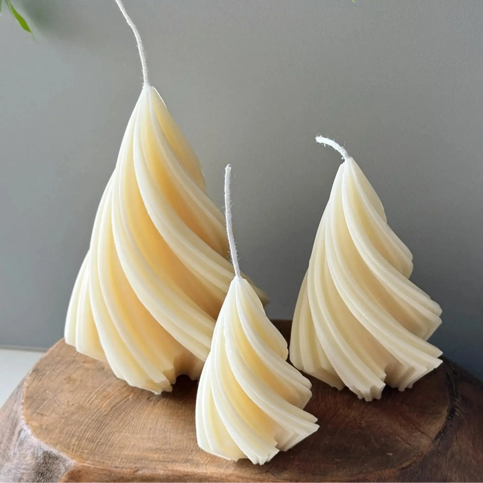 Swirling Christmas Tree Candles