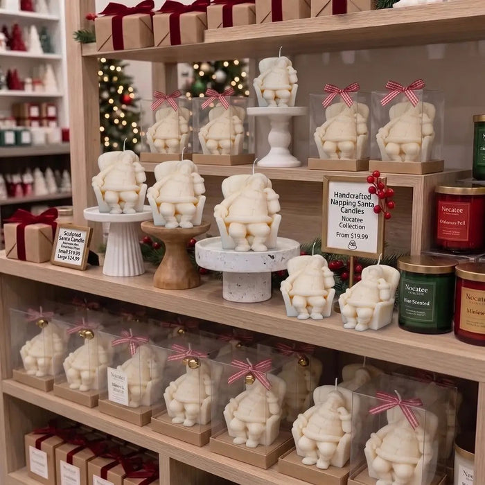 Napping Santa Candle | Soy Wax Candle | Christmas Candle