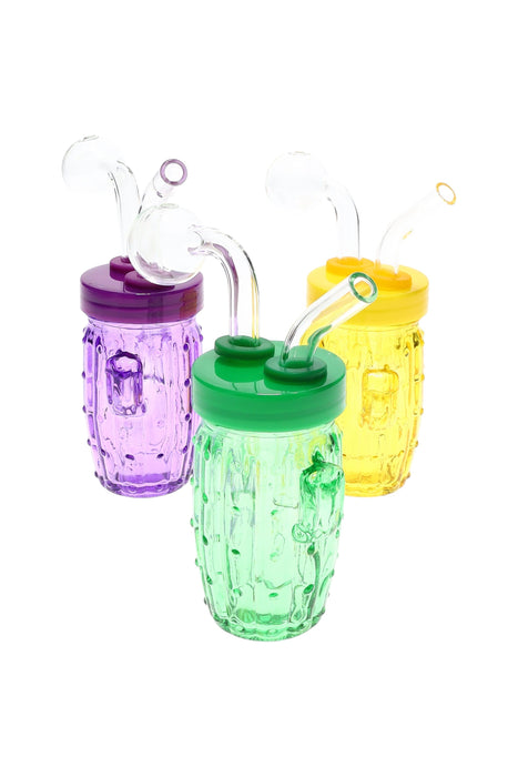 Glass Cactus Oil Burner Rig “Desert Sipper” – Assorted Colors – US-Made