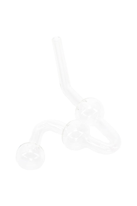 Clear Glass Water Dog Oil Burner Pipe “Triple Ripple” – 7″ – US-Made