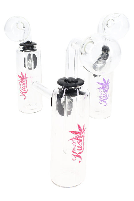 Clear Glass Bottle Oil Burner Bubbler Rig “Leaf Drop” – 3″ – Assorted