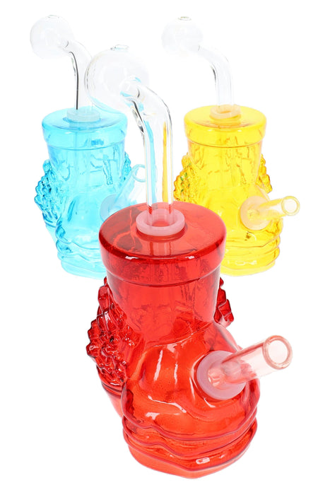 Glass Takeout Oil Burner Rig “Combo Crush” – 5½″ – Assorted Colors