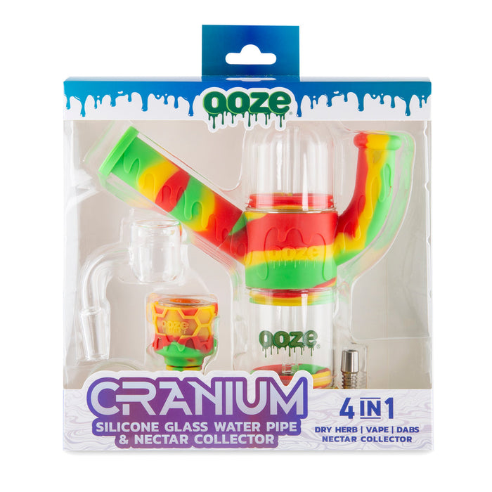 Ooze Cranium 4-in-1 Hybrid Silicone & Glass Water Pipe