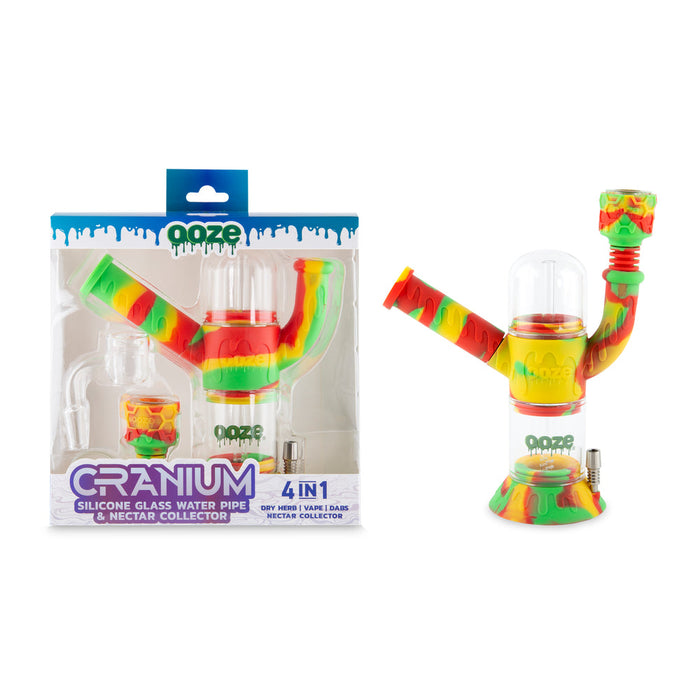 Ooze Cranium 4-in-1 Hybrid Silicone & Glass Water Pipe