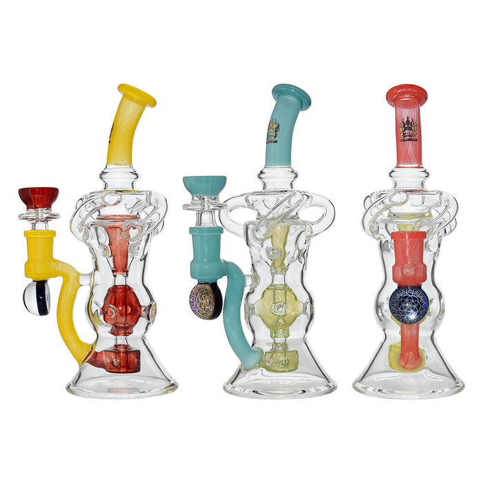 Calibear Ttriple Arm Swiss Fab Incycler Dab Rig W/ Marble