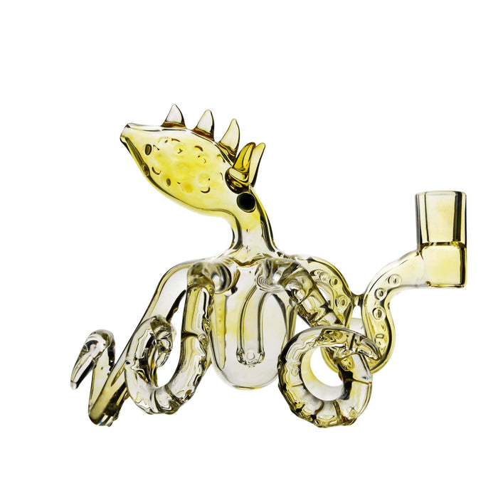 Octopus Dab Rig – 5.5” Handmade Glass Rig W/ 3 Pinholes Perc