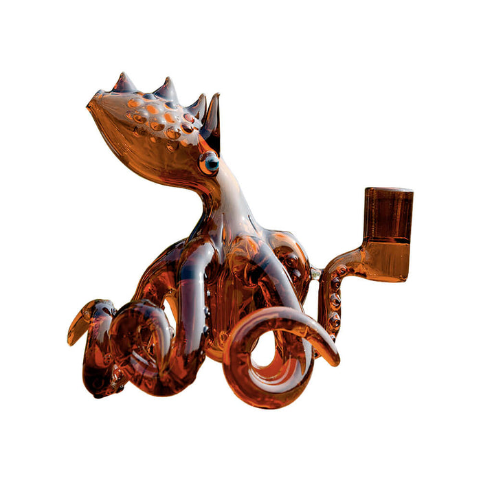 Octopus Dab Rig – 5.5” Handmade Glass Rig W/ 3 Pinholes Perc