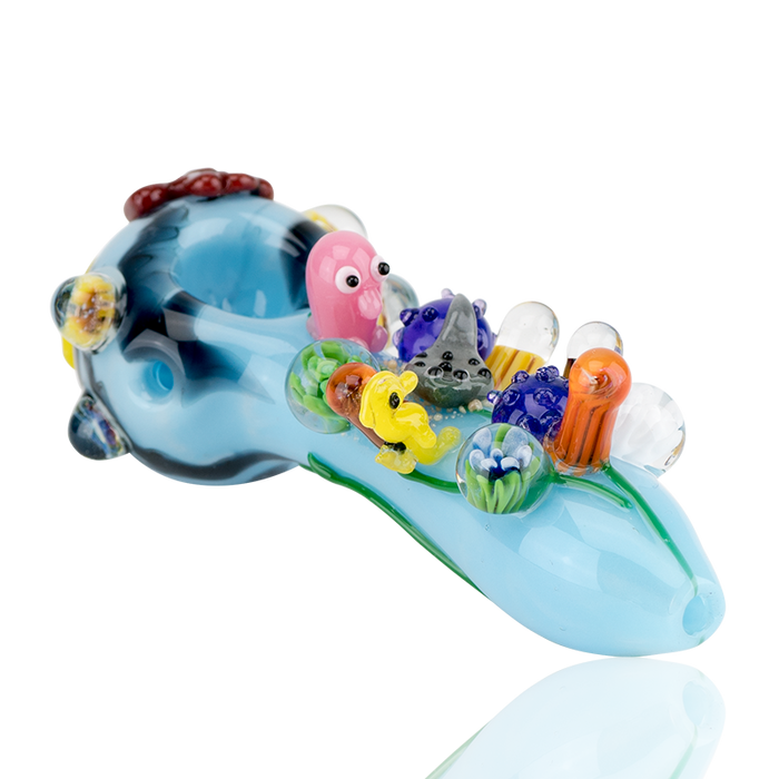 Empire Glassworks “Great Barrier Reef” Glass Hand Pipe – 4″ – US-Made