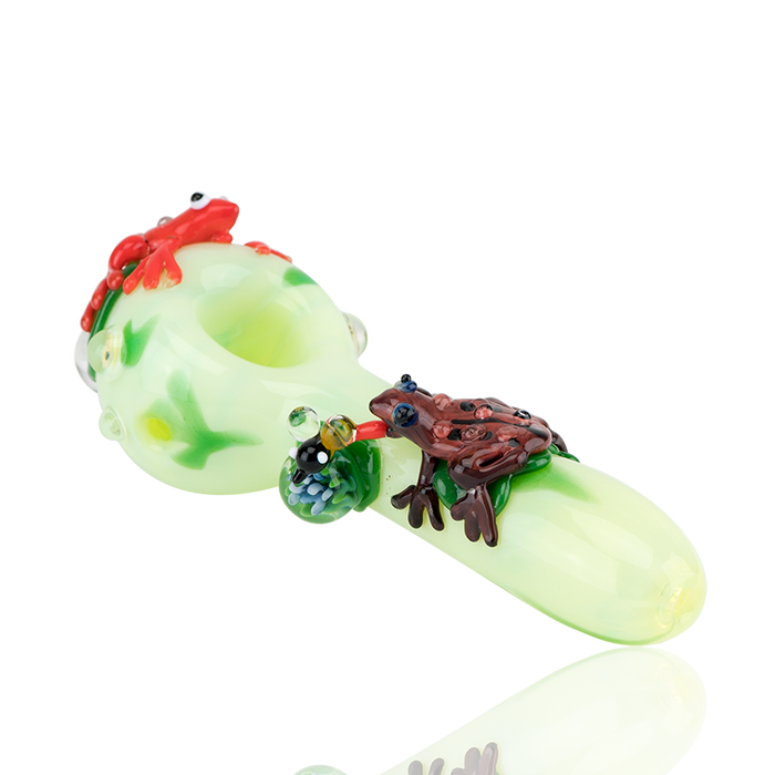 Empire Glassworks “Ribbit” Glass Hand Pipe – 4½″ – US-Made