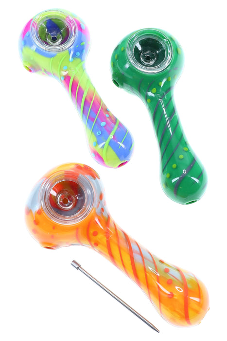 Eyce ORAFLEX 4″ Silicone Spoon – Glass Bowl & Poker