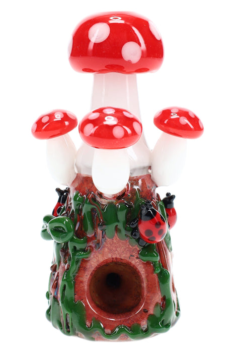Empire Glassworks “Mushrooms” Glass Hand Pipe – 4″ – US-Made