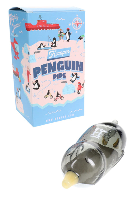 Hemper Penguin Glass Hand Pipe – 4″