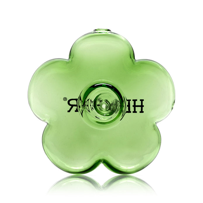 Hemper Groovy Green Flower Glass Hand Pipe – 3.5″