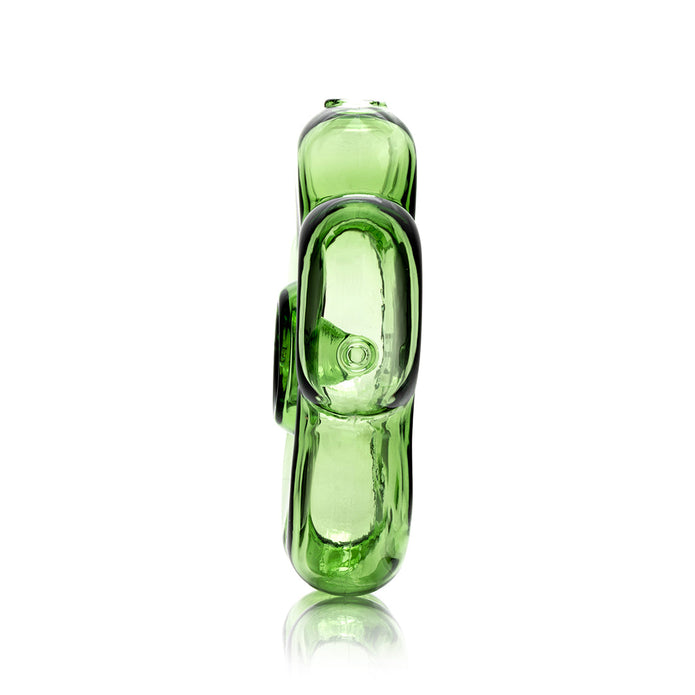 Hemper Groovy Green Flower Glass Hand Pipe – 3.5″