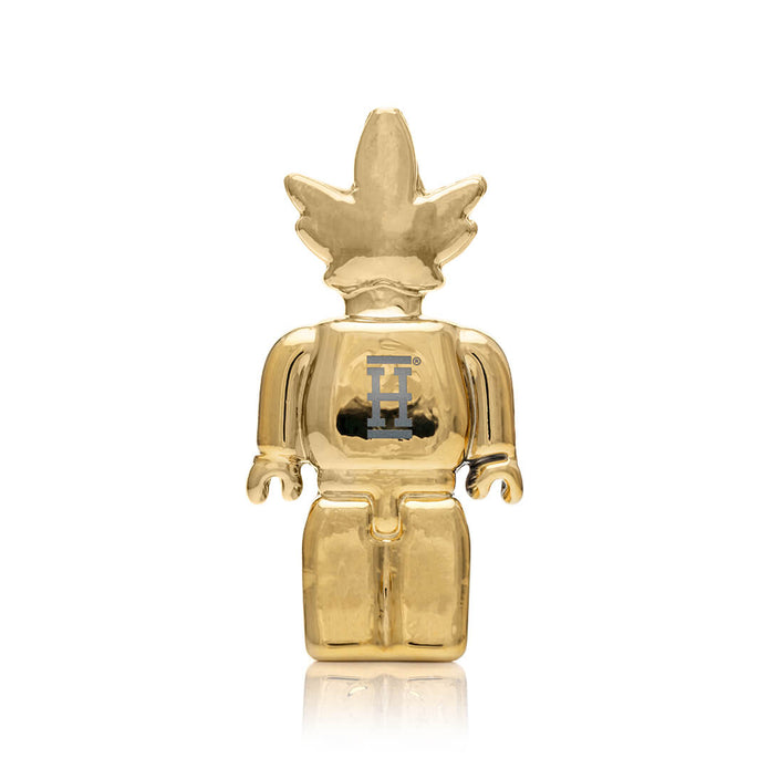 Hemper Weedbrick Mirror-Gold Glass Hand Pipe