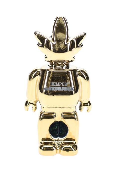 Hemper Weedbrick Mirror-Gold Glass Hand Pipe