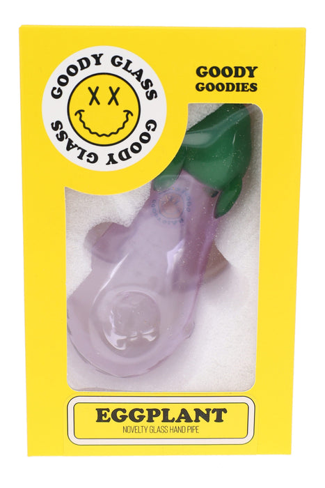 Goody Glass Eggplant Glass Hand Pipe – 4½″