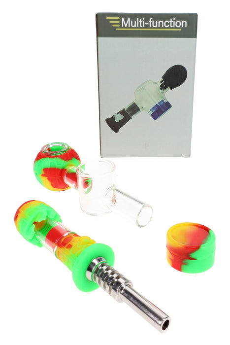 Silicone Glass Dab Straw & Hand Pipe Kit – Assorted